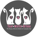 T-shirt reads: T.N.R. Trap, Neuter, Return. The humane, effective solution for community cats. 