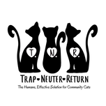 T-shirt reads: T.N.R. Trap, Neuter, Return. The humane, effective solution for community cats. 