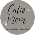 T-shirt reads: Catio Mom. Cuz safe cats are happy cats. 